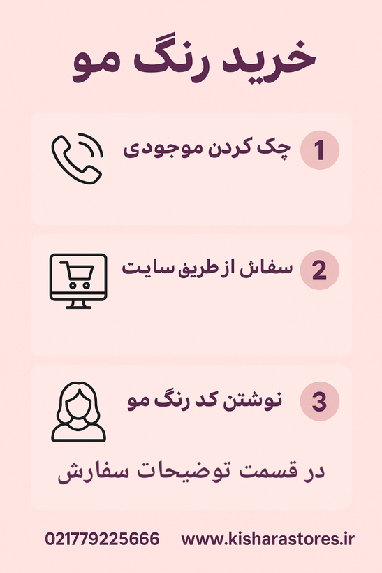 رنگ مو Vina با آرگان و آووکادو کاتالوگ و راهنمای خرید رنگ مو وینا