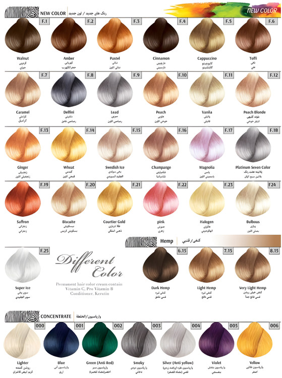 رنگ های فانتزی دیفرنت و رنگساژ مو fantasy hair color