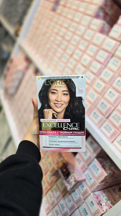 رنگ مو لورآل مشکی پرکلاغی 1.00 | L'Oréal Black 1.00 Permanent Hair Color