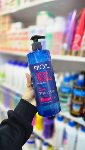 ژل پمپی بیول اکسترا هلد | Biol Pump Hair Gel Extra Hold Keratin & B5 آبی