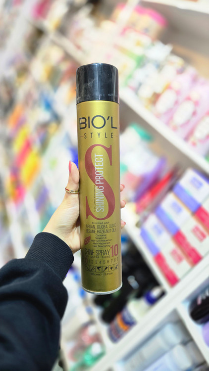 اسپری براق کننده و حالت دهنده طلایی بیول | Biol Shine & Styling Hair Spray Gold