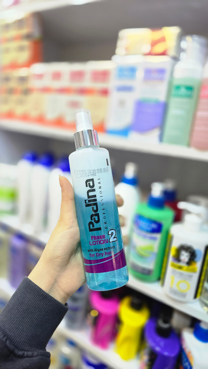 لوسیون دو فاز پادینا صورتی 250 میلی لیتر برای موهای خشک و آسیبدیده