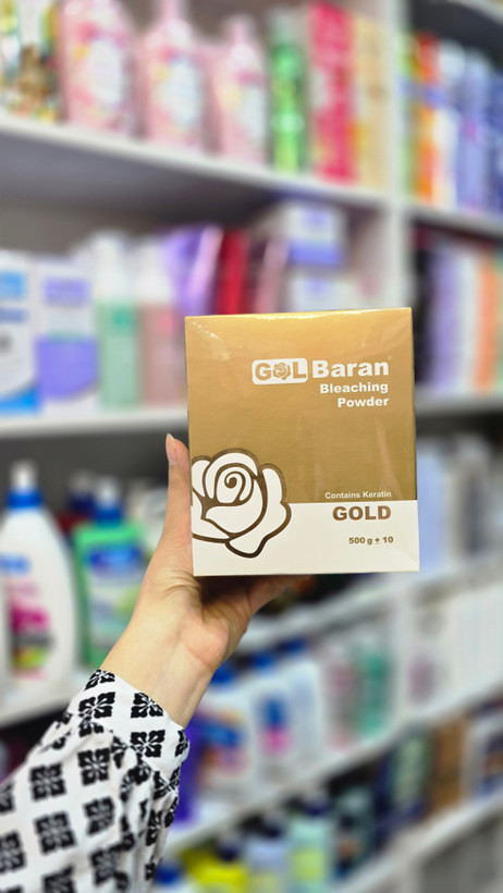 پودر دکلره گلباران گلد طلایی Golbaran Gold Bleach Powder مناسب پایه روشن بالا