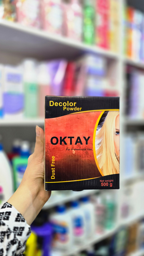 پودر دکلره اوکتای داست فری Oktay بدون گرد و غبار مناسب مش و دکلره حرفهای با روشنکنندگی بالا