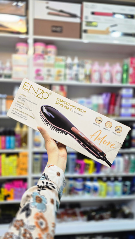 برس حرارتی انزو EN-4108 صاف کننده مو Enzo Hair Brush Straightener مناسب استفاده روزانه