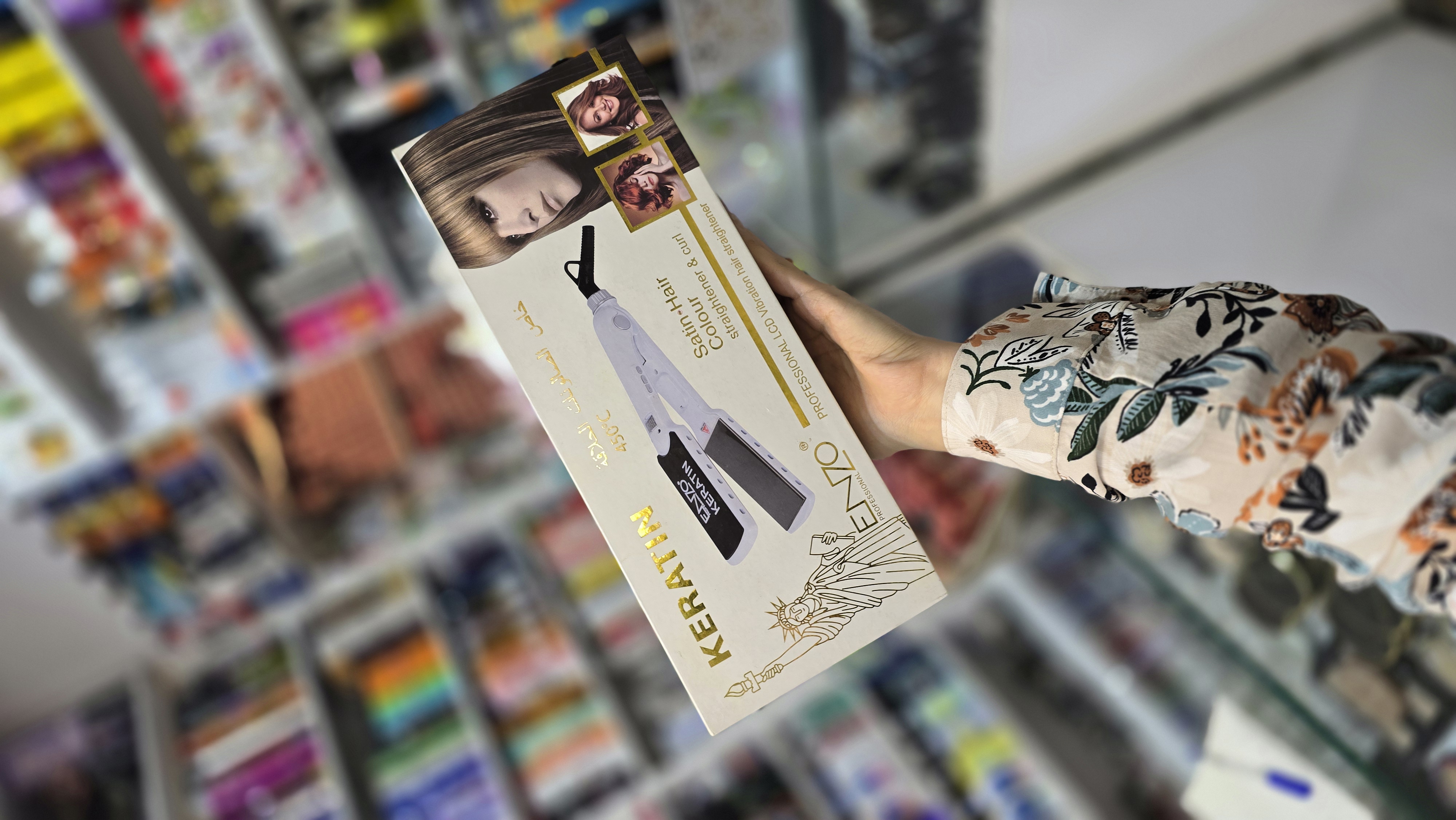 اتو مو انزو 5050 کراتین Enzo Hair Straightener مناسب مو کراتین شده و صافی حرفهای