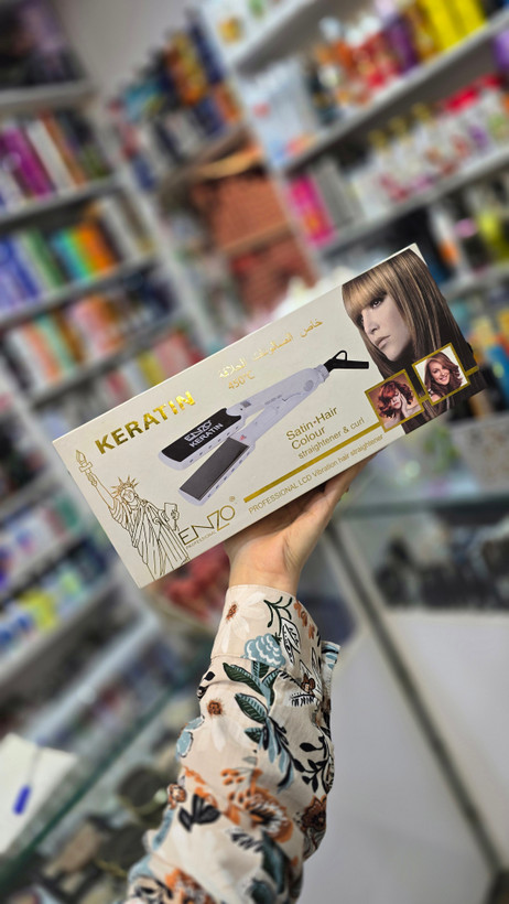 اتو مو انزو 5050 کراتین Enzo Hair Straightener مناسب مو کراتین شده و صافی حرفهای