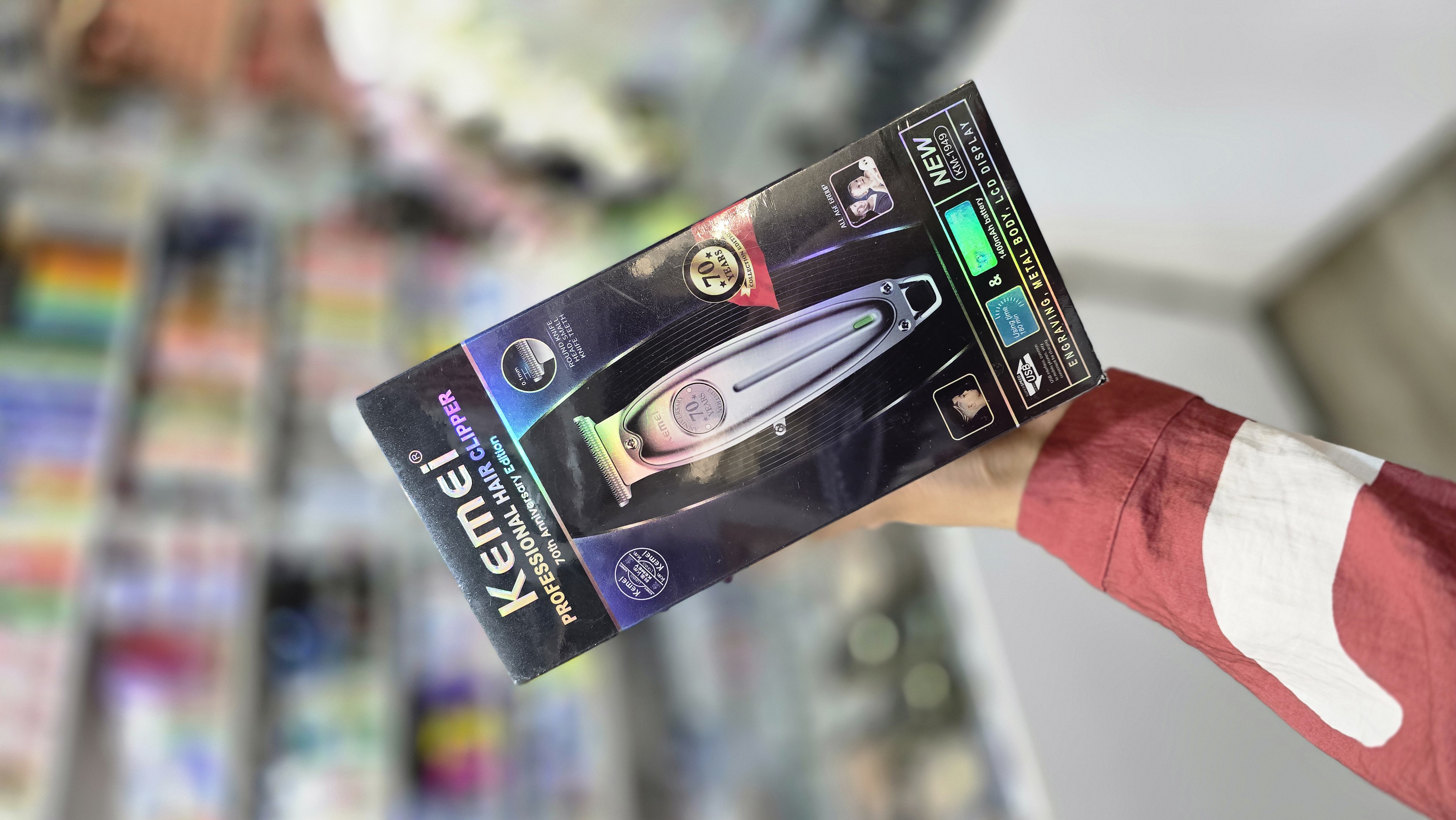 ریش تراش Kemei KM-1949 خط زن دقیق شارژی مناسب فید و اصلاح حرفهای