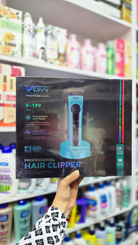 ریش تراش VGR V-199 حرفهای شارژی با نمایشگر و شارژدهی بالا