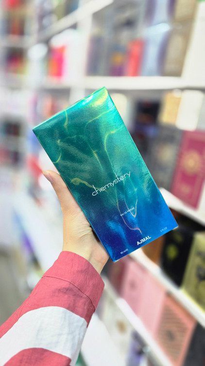 ادکلن اجمل Chemystery 90 میل اصل با رایحه گرم و مردانه ماندگار