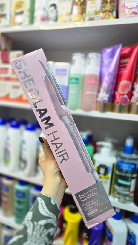 فر شیگلم صورتی اتوماتیک sheglam automatic curler pink فر مو اتوماتیک 19 میلیمتری