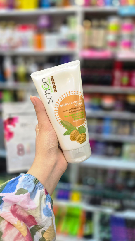 اسکراب لایهبردار شون مدل عصاره گردو 150 میل اسکراب صورت Schon Walnut Scrub 150ml لایهبردار پوست شون با عصاره گردو
