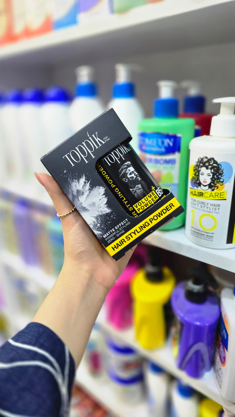 پودر حجمدهنده مو تاپیک مدل Volume+ | Toppik Volume+ Hair Powder Matte Effect | پودر حالتدهنده و حجمدهنده تاپیک مشکی