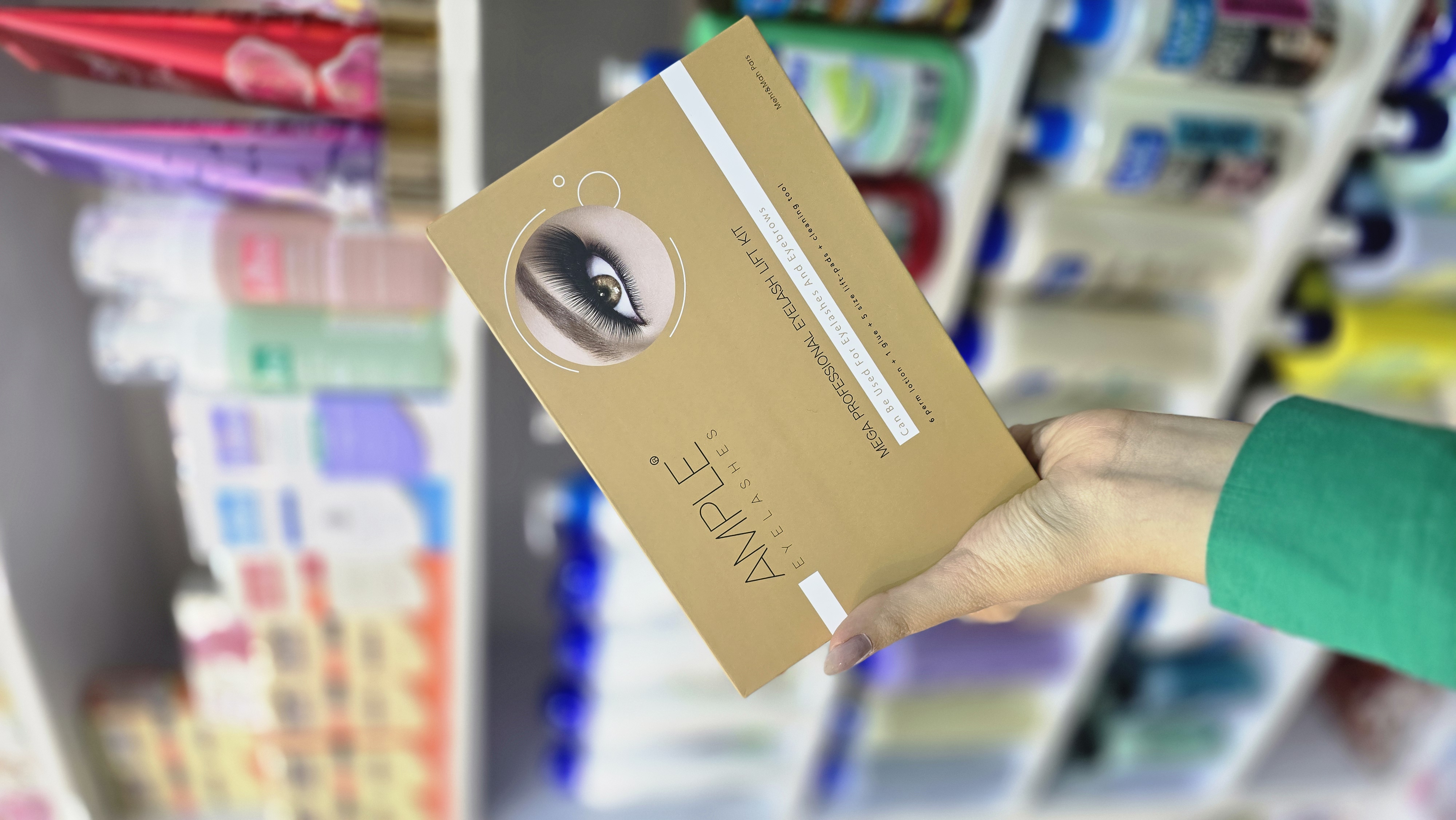 AMPLE Eyelash & Eyebrow Lift Kit – بسته طلایی کامل شامل ۶ محلول و چسب | AMPLE Eyelashes And Eyebrows Lift Kit