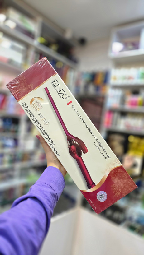 فر کننده مو انزو ۹ میلی متر گلد | ENZO 9mm Gold Curling Iron حرفهای