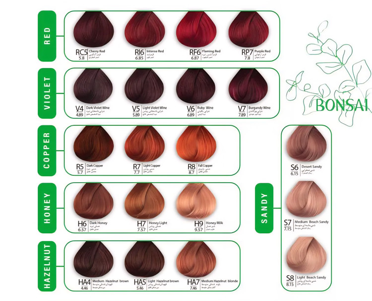 تصویر رنگ موی BONSAI Color Expert با تکنولوژی کراتین
