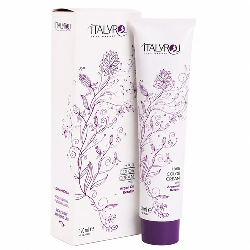 رنگ موی ایتالیرژ حاوی روغن آرگان و کراتین ۱۲۰ میل |خرید رنگ موی کمآمونیاک ایتالیرژ با عصاره آرگان