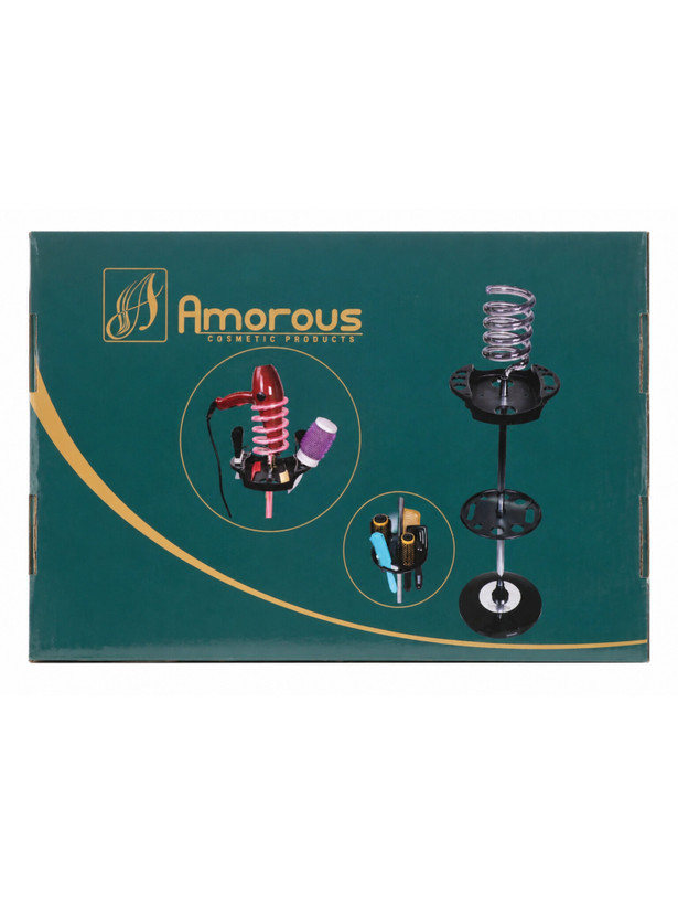 استند سشوار آموروس برای نگهداری سشوار و ابزار آرایشگاهی hair dryer stand پایه نگهدارنده سشوار آموروس مناسب سالن زیبایی و salon tool holder استند ابزار آرایشگاهی Amorous Professional برای سشوار و برس هولدر سشوار آموروس پایه دار مناسب استفاده حرفه ای در آرای
