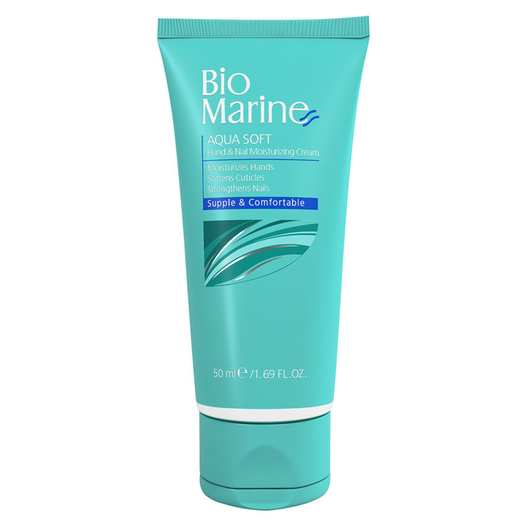 کرم دست بایومارین کرم دست و ناخن بایومارین Bio Marine Aqua Soft hand and nail cream کرم مرطوب کننده دست کرم نرم کننده دست کرم مراقبت ناخن کرم کوتیکول ناخن کرم دست آبرسان کرم دست 50 میلی بایومارین
