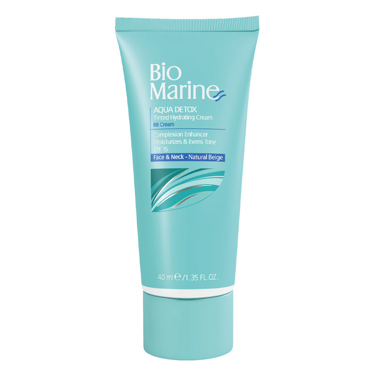 بی بی کرم بایومارین BB کرم بایومارین Bio Marine Aqua Detox BB Cream کرم رنگی آبرسان بایومارین بی بی کرم نچرال بژ کرم صورت و گردن بایومارین tinted hydrating cream natural beige bb cream بی بی کرم SPF 15 کرم آبرسان رنگی صورت