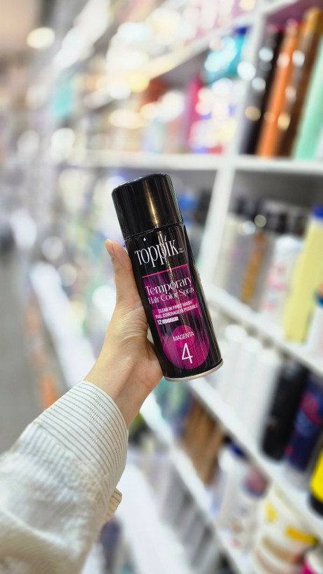 اسپری رنگ مو موقت تاپیک شماره 4 رنگ سرخابی Toppik Magenta Temporary Hair Color Spray