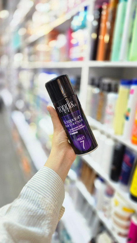 اسپری رنگ مو موقت تاپیک شماره 7 رنگ بنفش Toppik Violet Temporary Hair Color Spray
