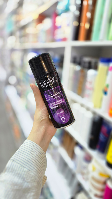 اسپری رنگ مو موقت تاپیک شماره 6 رنگ یاسمین Toppik Jasmine Temporary Hair Color Spray