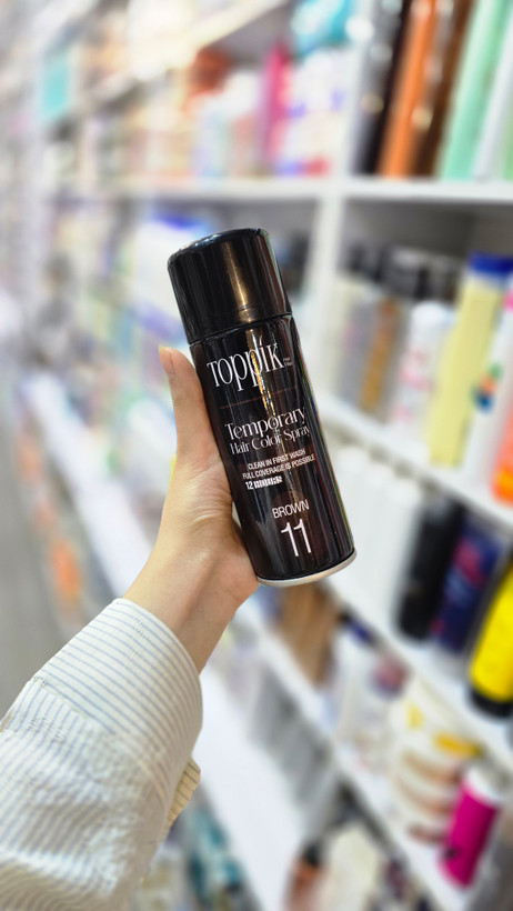 اسپری رنگ مو موقت تاپیک شماره 11 رنگ قهوهای Toppik Brown Temporary Hair Color Spray