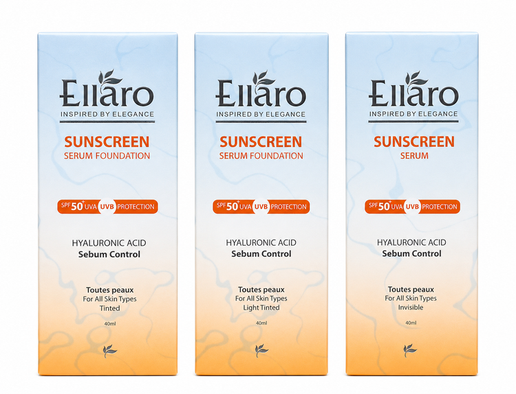 ضد آفتاب سرمی الارو حاوی هیالورونیک اسید و فاقد چربی تصویر سرم ضد آفتاب Ellaro SPF 50 مناسب انواع پوست ضد آفتاب جدید الارو با بافت سرمی و خاصیت آبرسانی