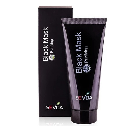 ماسک زغالی سودا SEVDA Black Mask Purifying حجم 75ml برای پاکسازی عمیق پوست صورت و بدن