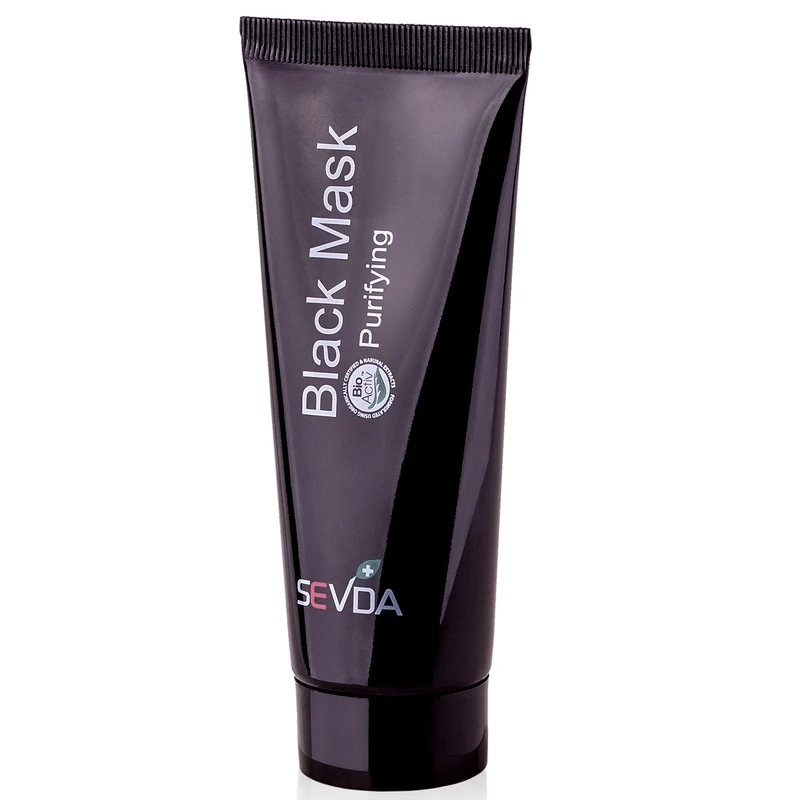 SEVDA Black Mask ماسک سودا با زغال فعال برای صورت و بدن 75 میلی‌لیتر purifying deep cleanse