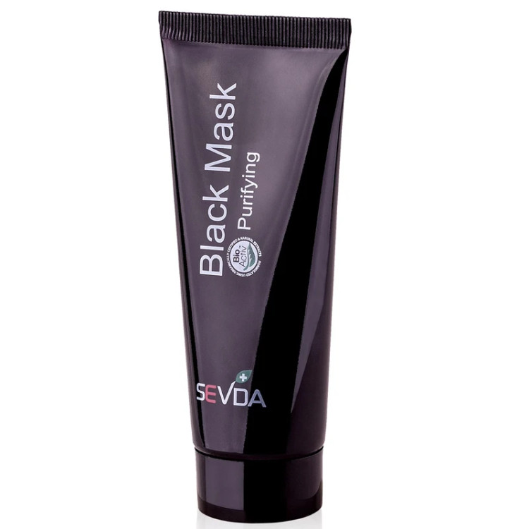 SEVDA Black Mask ماسک سودا با زغال فعال برای صورت و بدن 75 میلیلیتر purifying deep cleanse