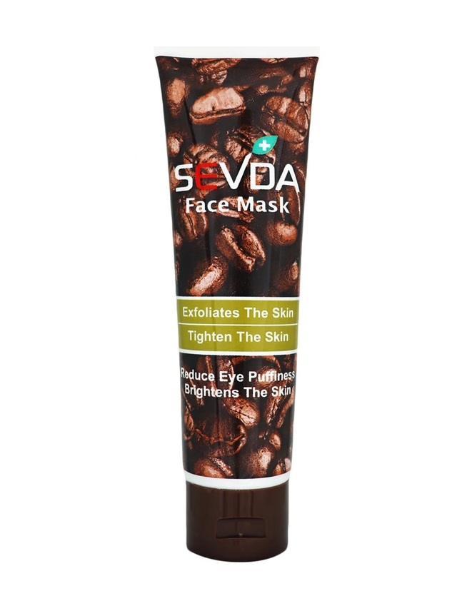 ماسک صورت سودا قهوه SEVDA Coffee Face Mask حجم 100ml برای لایه‌برداری و روشن‌سازی پوست