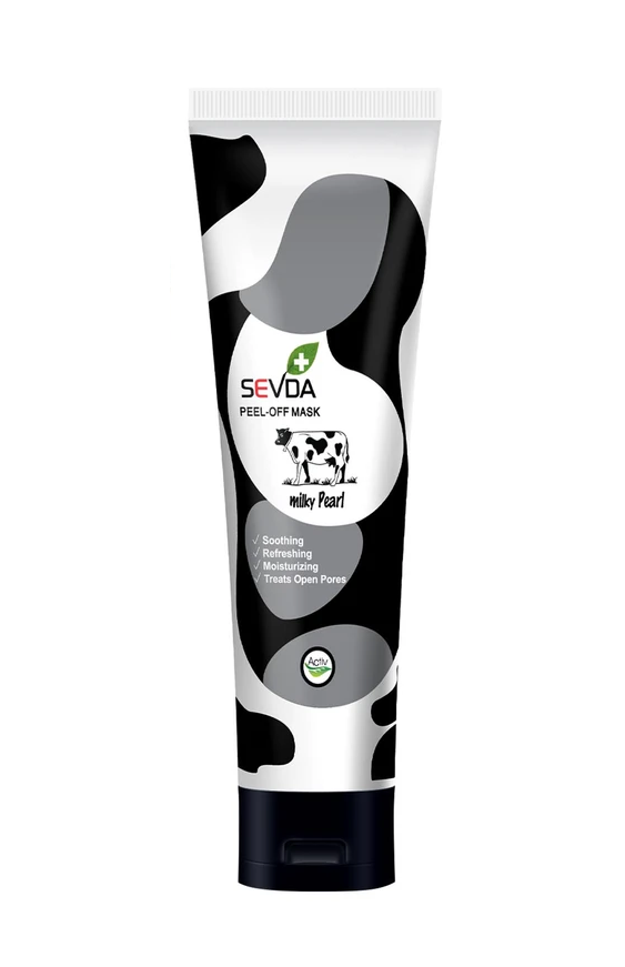 ماسک صورت سودا شیر SEVDA Milk Peel-Off Mask حجم 100ml برای پاکسازی و روشن‌سازی پوست