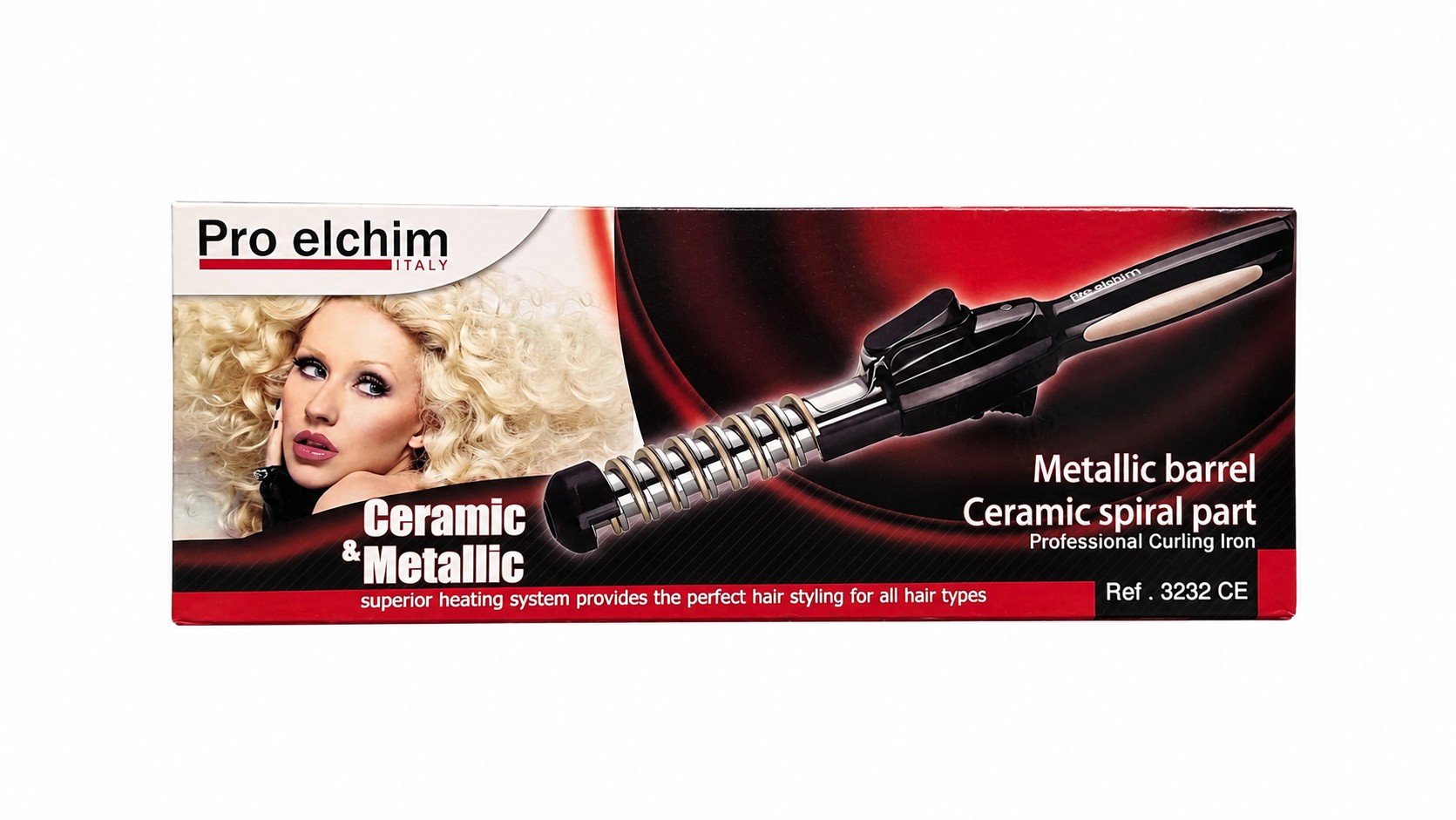فرکننده مو Pro Elchim مدل 3232 CE سرامیکی و فلزی | Pro elchim curling iron حرفه‌ای Ceramic & Metallic
