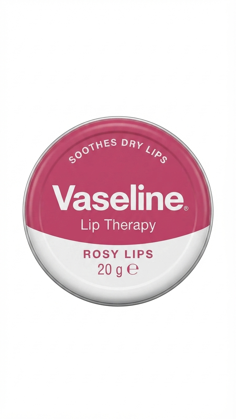 بالم لب وازلین مدل Rosy Lips وزن ۲۰ گرم، Vaseline Lip Therapy Rosy Lips 20g Tin، مرطوب کننده و نرم کننده لب وازلین صورتی، Vaseline Lip Balm Rosy Lips for Soft Pink Lips