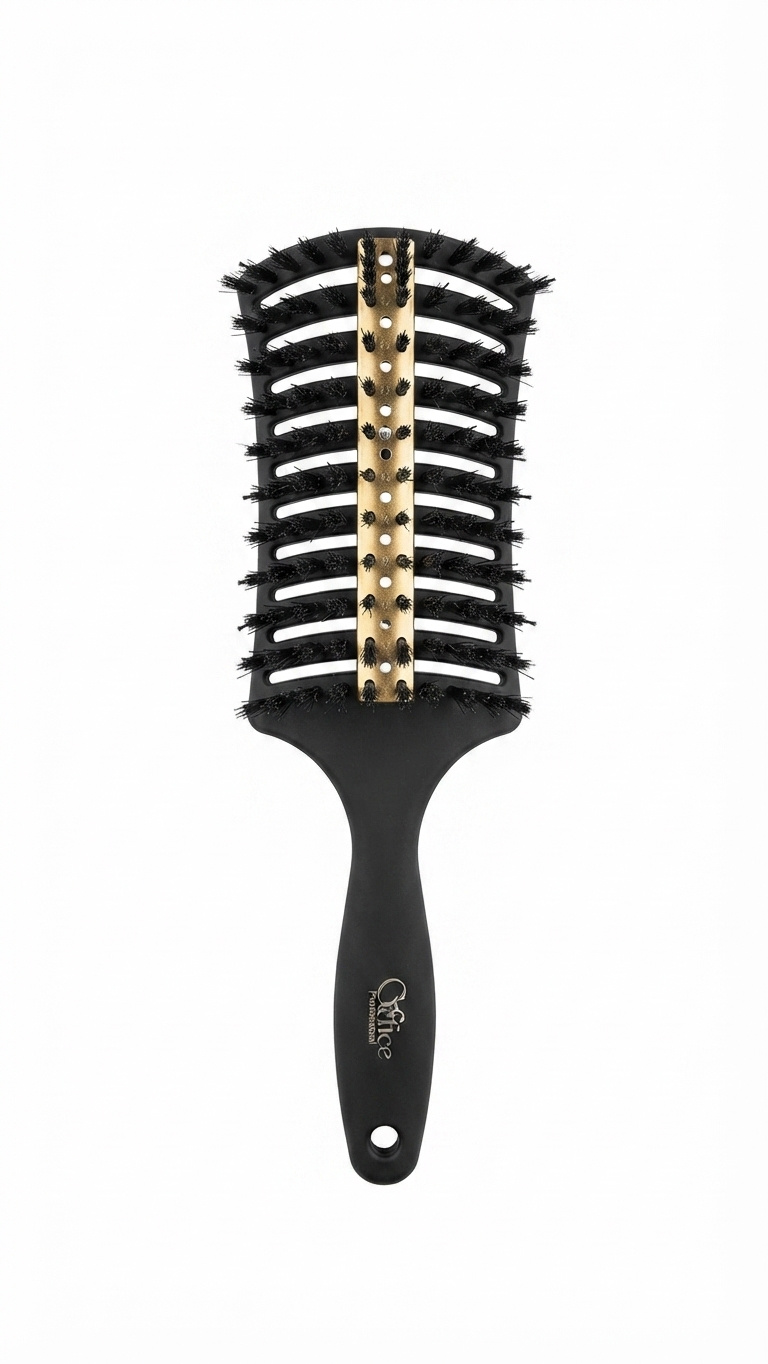 برس اکستنشن سافیکس پروفشنال مدل H983، برس منحنی گره‌بازکن مشکی Suffice Professional Extension Hair Brush H983