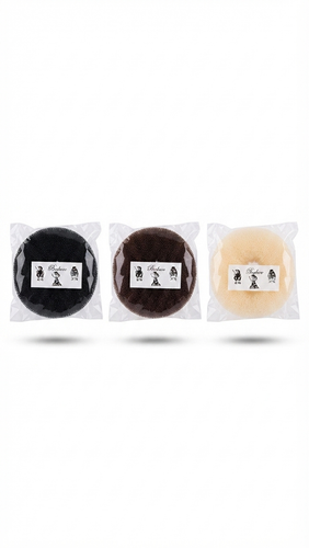 رنگ مشکی پروتز سیلیکونی شینیون ایرانی مشکی، پد حجم دهنده مو برای شینیون hair bun silicone pad black ) رنگ قهوهای پروتز سیلیکونی شینیون ایرانی قهوهای، اسفنج شینیون حجم دهنده مو silicone hair bun maker brown 3) رنگ کرم روشن پروتز سیلیکونی شینیون ایرانی