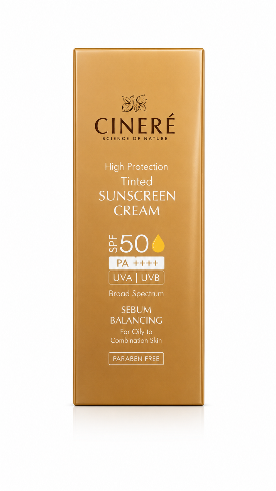 Alt Text:  کرم ضدآفتاب رنگی ، رنگ بژ طبیعی  سینره SPF 50 مدل Sunscreen Cream با محافظت +++PA، مناسب انواع پوست