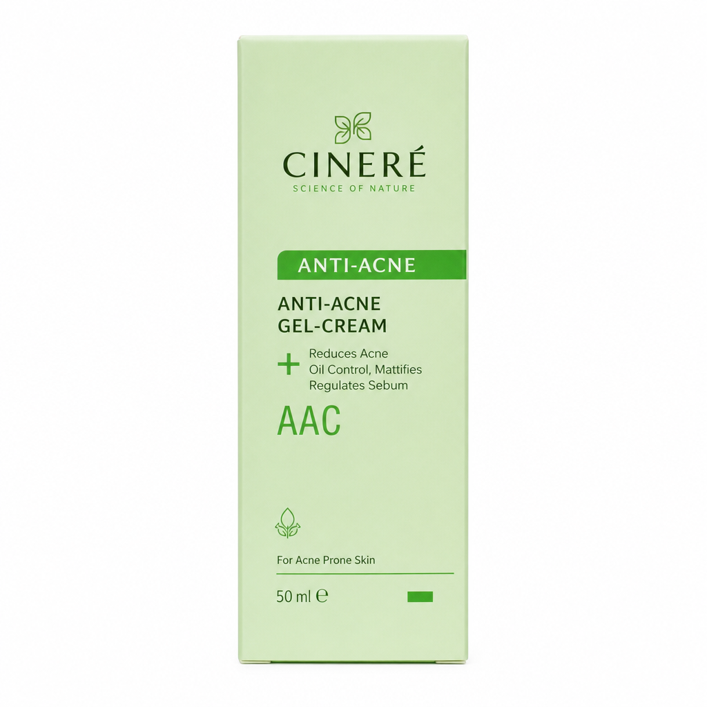 ژل کرم ضد جوش Cinere مدل Anti-Acne Gel-Cream (AAC)، محصول تخصصی کنترل چربی و درمان آکنه با حجم ۳۰ میلی‌لیتر