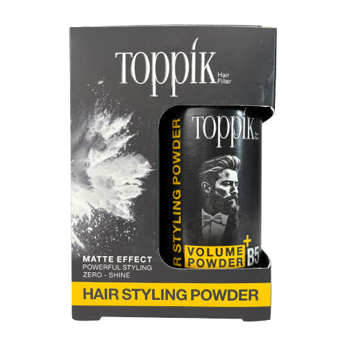 پودر پرپشت کننده مو تاپیک Toppik اورجینال حجم دهنده فوری مو خرید پودر حجم دهنده مو Toppik Hair Filler الیاف کراتین طبیعی بهترین پودر پرپشت کننده مو تاپیک مدل Hair Filler برای موهای نازک