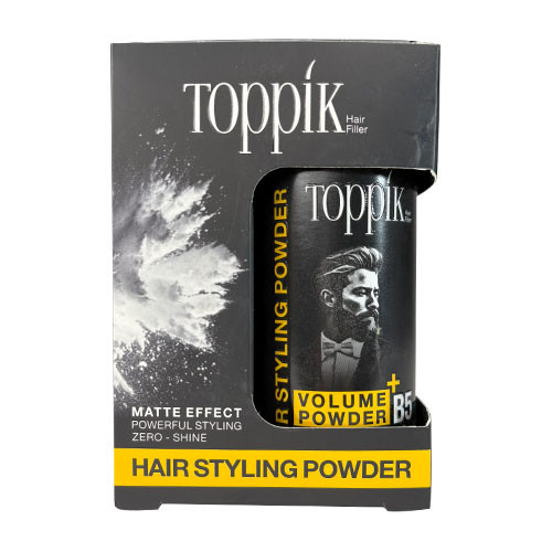 پودر پرپشت کننده مو تاپیک Toppik اورجینال حجم دهنده فوری مو خرید پودر حجم دهنده مو Toppik Hair Filler الیاف کراتین طبیعی بهترین پودر پرپشت کننده مو تاپیک مدل Hair Filler برای موهای نازک