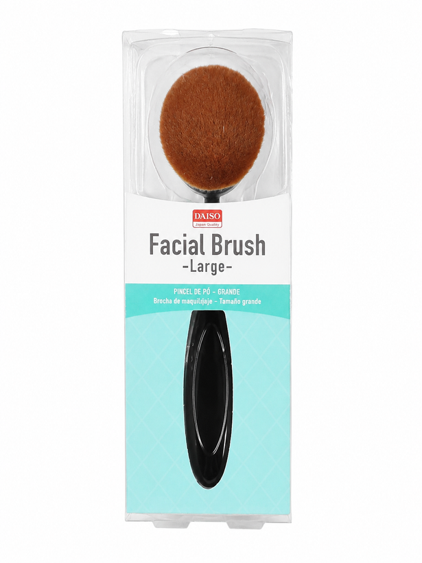 براش آرایشی صورت دایسو بزرگ DAISO Facial Brush Large مناسب پنکیک، رژگونه، برنزر، هایلایتر و پودر فیکس