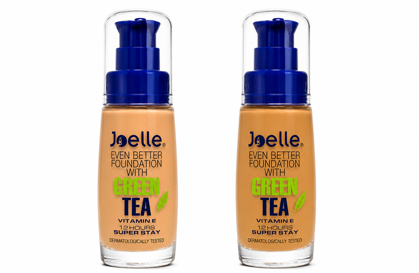 کرم پودر جویل Joelle Even Better Foundation With Green Tea حاوی چای سبز و ویتامین E، ماندگاری ۱۲ ساعته، حجم ۳۰ میلی‌لیتر، مناسب انواع پوست، رنگ‌های 1۰ جی و 11 جی ، با پوشش طبیعی و بافت سبک.
