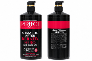 شامپو بعد از کراتین پرفکت Keratin Hero فاقد سولفات و پارابن حجم ۱۰۰۰ میل، Perfect Professional Keratin Hero After Shampoo 1000ml شامپو حرفهای کراتینه پرفکت ۱۰۰۰ میلیلیتر مناسب موهای کراتین شده، Perfect Keratin Hero Shampoo شامپو بدون سولفات و پارابن