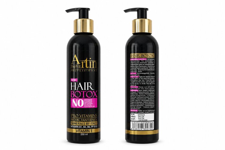 بوتاکس مو آرتین پروفشنال مدل پرو ویتامین ۲۵۰ میل برای احیا و نرمی مو، Artin Professional Pro Vitamin Hair Botox No 250ml