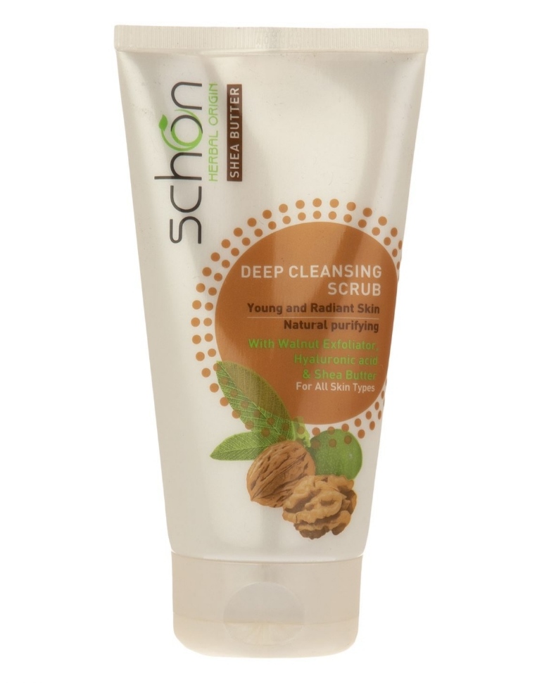 اسکراب لایه بردار گردو شون (Shon Walnut Scrub) مناسب پوست چرب و مختلط - لایه برداری عمیق و روشن کننده پوست