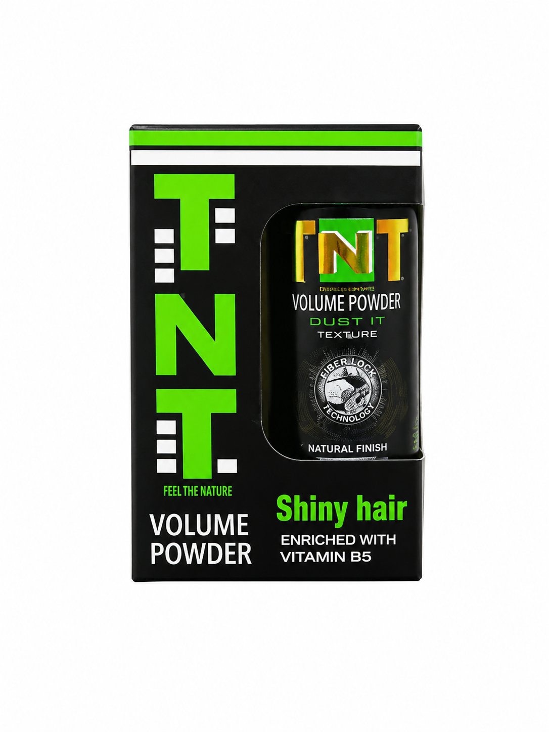 پودر حجم‌دهنده مو تی‌ان‌تی مدل سبز با بافت مات طبیعی | TNT Hair Volumizing Powder Green Model - Natural Matte Finish