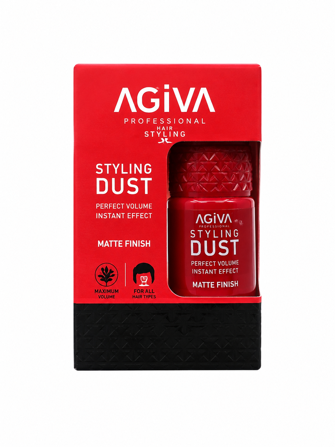 پودر حالت‌دهنده و حجم‌دهنده فوری مو آگیوا مدل مات قرمز | Agiva Styling and Volumizing Powder Red Matte Model