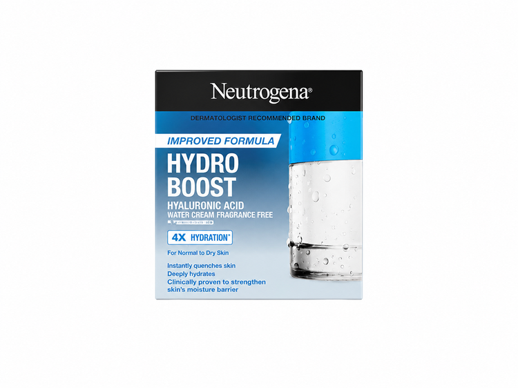 کرم ژل آبرسان نوتروژینا Hydro Boost بدون عطر مناسب پوست خشک Neutrogena Hydro Boost Gel Cream Fragrance Free box